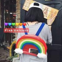 ราคา ❤️PinkUnicornกระเป๋าเป้สายรุ้งกระเป๋ารุ้งกระเป๋าสายรุ้ง (8620880634)