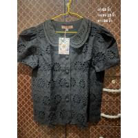 ราคา เสื้อสีดำลูกไม้คอบัว (55001468899)