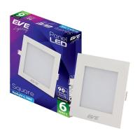 ราคา Therichbuyer โคมดาวน์ไลท์หน้าเหลี่ยม 3.5 นิ้ว LED 6 วัตต์ Daylight EVE LIGHTING รุ่น SQ Panel Light 6W DL สีขาว (15985242290)