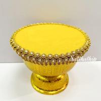 ราคา สีเงิน/สีทอง | พาน พานปูผ้ารอง พานสีทองปูผ้ารอง พานสีเงินปูผ้ารอง (20091487500)