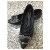 ราคา รองเท้าหนังสีดำ ยี่ห้อ cavawia (1465563141)