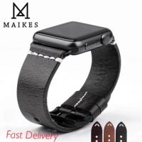 ราคา สายหนังวัวแท้ Ventage Apple Watchband S1/2/3/4/5 Black (1691569497)