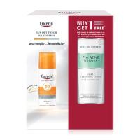 ราคา Eucerin Sun Dry Touch Oil Control 50ml [Free! Pro Acne Cleansing Foam 150g] (9669028727)