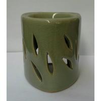 ราคา เตาน้ำมันหอม เตาอโรมา ทรงสามเหลี่ยม สีเขียวศิลาดล ลายไผ่ เซรามิค (8454871959)