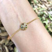 ราคา สร้อยข้อมือนพเก้าแท้ เรือนเงินแท้ ชุบทองไมครอน (2611867920)