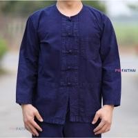 ราคา เสื้อม่อฮ่อม คอกลม กระดุมจีน แขนยาว (ใส่ได้ทั้งหญิงและชาย) (28328425828)