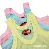 ราคา ต่อ 6 ชิ้น 12 ชิ้น 1 DOZEN WIN SINGLETS สําหรับ BOYS และ GIRLS UNISEX UNDERSHIRT พร้อม HOLES สี (40521435238)