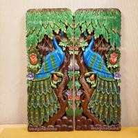 ราคา งานเกรด AAA งานไม้แกะสลัก ไม้สักแกะสลัก รูปนกยูงคู่ ชุด 2 แผ่น แผ่นไม้แขวนผนัง แผ่นไม้ติดผนัง ขนาด กว้าง 35 x ยาว 90 ซม. (24290166612)