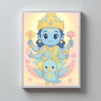 ราคา รูปองค์เทพ รูปบูชา Chibi รูปพระวิษณุ (พระนารายณ์) แนวการ์ตูน Chibi น่ารัก สีสดใส ตั้งโต๊ะ/แขวนได้ (29093227723)