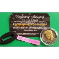 ราคา JFK Half Dollar 2023 (P-Mint) รูทีเนียมสีดำ หุ้มทองคำแท้ 24 กะรัต (22448044271)