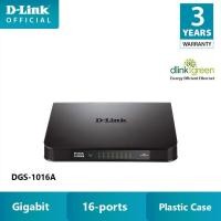 ราคา D-link DGS-1016A 16Port 10/100/1000 Gigabit Ethernet Desktop Unmanaged Switch ในเคสพลาสติกรองรับ MDI/MDIX (16-Port) (23969183965)