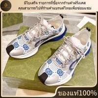 ราคา ใหม่ มีใบเสร็จ อุปกรณ์เสริมที่สมบูรณ์ Gucci Gucci Run ผู้ชาย รองเท้าผ้าใบ ของแท้ 100 (42720318375)