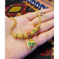 ราคา สร้อยคอ หัวใจ ลงยา ทองไมครอน ใส่ได้ 2 ด้าน ขนาด 1บาท (6214215875)