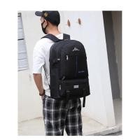 ราคา กระเป๋าเป้ พร้อมส่ง 24 ชม.กระเป๋าเป้เดินทาง ปรับได้ 2 ระดับ แบบสะพายหลัง สีดำ บรรจุของได้เยอะ 8-08 (26107429953)