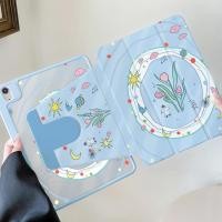 ราคา เคสป้องกัน iPad Air6 11 star&flower หมุนได้ 360° Gen9/8 for iPad mini7 Air7 พร้อมถาดใส่ปากกา gen11 (42352410279)