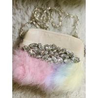ราคา กระเป๋าฟรุ้งฟริ้งขนนกสีพาสเทลประดับด้วยเพ็ชร (11529158560)