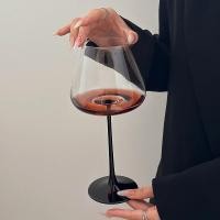 ราคา High-End Light Luxury Retro Red Bow Tie แก้วไวน์ Big Belly Burgundy แก้วไวน์แก้วคริสตัล Goblet (45400608394)