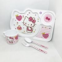 ราคา ชุดจานข้าวเด็กเมลามีน 4ชิ้น Kitty Donut-SET01X6 ยี่ห้อศรีไทยซุปเปอร์แวร์ (2695734711)