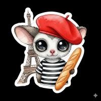 ราคา สติ๊กเกอร์ติดรถ โลโก้ติดมอเตอร์ไซค์ สติ๊กเกอร์ติดกระเป๋า Decal Car Sticker Bushbaby In Paris (42817324290)