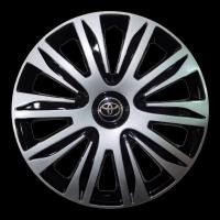 ราคา Wheel Cover ฝาครอบกระทะล้อ ขอบ R 14 นิ้ว มีดุม TOYOTA ดำเงิน wc83 (1 ชุด มี 4 ฝา) **ร้านค้าแนะนำ***ครบจบในร้านเดียว** (23641689718)