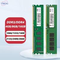 ราคา Ddr3 Ddr4 16gb 8gb 4gb หน่วยความจําเดสก์ท็อป Ram Pc4 1.2v 2133 21400 2666 3200mhz Pc3 1.5v 1066 1333 1600mhz Non-ecc Dimm Memor (51951418558)