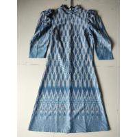 ราคา เดรสผ้าไทยสีฟ้าผ้าไหมญี่ปุ่นผ้านิ่มใส่สบาย size s (11535401283)