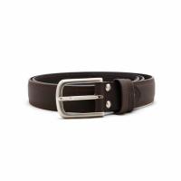 ราคา Brown Stone เข็มขัดหนังแท้ Nubuck Narrow Belt – Dark Brown (1484599441)