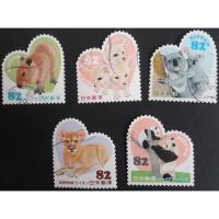 ราคา J171-2 แสตมป์ญี่ปุ่นใช้แล้ว ชุด Heartwarming Animal Scenes Series 2 ปี 2014 ใช้แล้ว สภาพดี ครบชุด 5 ดวง (3501818938)