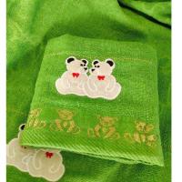 ราคา ผ้าเช็ดตัว ผ้าขนหนู BB​ ผ้าเช็ดตัวคอตตอน หมีคู่ (1977166057)