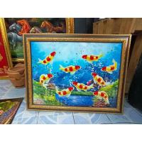 ราคา กรอบรูปภาพมง ปลา 9 ตัว ภาพสวยงาม มอบเป็น ของขวัญ ของที่ระลึก งานขึ้นบ้านใหม่ งานเกษียณ (25089675414)