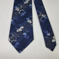 ราคา เนคไทมือสอง Guy Laroche Men's Sparkle Tie Blue Floral Glitter Necktie (41513939034)