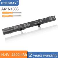 ราคา ETESBAY A41N1308 A31N1319แบตเตอรี่แล็ปท็อปสำหรับ ASUS X451 X551 X451C X451CA X551C X551CA X551M YU12008-13007D YU12125-1 (23924877990)