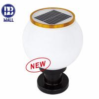 ราคา โคมไฟหัวเสา โคมไฟหัวเสาโซล่าเซลล์ โคมไฟหัวเสาทรงกลม โซล่าเซลล์ ปรับได้ 2 สี การควบคุมแสงอัจฉริยะ (23683854492)