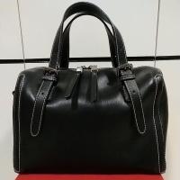 ราคา กระเป๋าทรงหมอน สีดำหนังวัวแท้ มือสองสภาพดี (12834385888)
