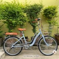ราคา 7เกียร์ รถจักรยาน 24นิ้ว ROYAL มีเกียร์ ทรงเก่าญี่ปุ่น จักรยานแม่บ้าน วินเทจ จักรยาน24นิ้วมีเกียร์ (23782268244)