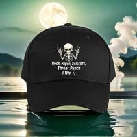 ราคา หมวกกันแดดปรับได้แบบ 1 Rock Paper Scissors Throat Punch Baseball Cap - หมวกสีดำสำหรับกิจกรรมกลางแจ้ง, สไตล์เกStreet และวันหยุด, ดีไซน์พิมพ์เข้มโดดเด่น, ป้องกันแสงแดด (40417987609)