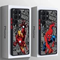 ราคา SAMSUNG Ironman Spiderman Marvel Venomซิลิโคนเคสโทรศัพท์สําหรับSamsung S25 Ultra S24 S23 S21 S20 FE S22 Plus S24FE 5Gโปร่งใสFrosted Galaxyหมายเหตุ 20 Ultraกันกระแทก (42750683513)