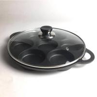 ราคา กระทะทำขนมบ้าบิ่น 7 หลุม (พร้อมฝาปิด) กระทะทำแพนเค้ก กระทะทำพิชซ่ามินิ กระทะทอดไข่ดาว (18071720245)