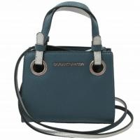 ราคา Samantha Vega Good Condition 2 Way Mini Handbag Shoulder Leather Logo Blue Direct from Japan Second (27102469673)