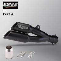 ราคา ท่อไอเสียรถจักรยานยนต์หนีด้วย DB Killer ดัดแปลงท่อไอเสียสองรู 51 มม. สำหรับ Ninja250 Z400 R3 mt07 09 CB650R (40926411963)