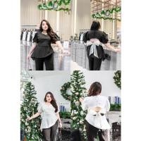 ราคา เสื้อสาวอวบ ผูกโบว์หลัง​ปรับขนาดได้ เว้าหลังเซ็กซี่เบา สไตล์เกาหลีน่ารักๆ เสื้อผ้าสาวอวบอ้วน พลัสไซส์ ไซส์ใหญ่ (17881929651)