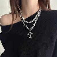 ราคา Double Layered Cross & Heart Choker: Urban Punk Edge Indie Statement Unisex (41857602566)