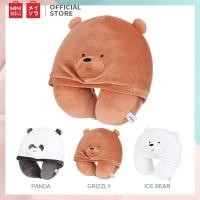 ราคา MINISO หมอนรองคอตัวUมีฮู้ด We Bare Bears (7693892853)