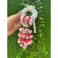 ราคา พวงมาลัยไหมพรมแขวนหน้ารถสีแดง (40516156240)