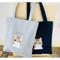 ราคา Tote Bag / Korea Miau Tote Bag Cat / Tote Bag Cat Motif (42174549542)