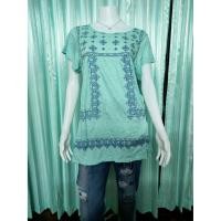 ราคา เสื้อยืดแฟชั่น สีเขียวมิ้นท์ พิมพ์ลาย สไตล์โบฮีเมี่ยน (13041120608)