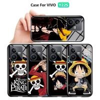 ราคา เคสโทรศัพท์มือถือกระจกนิรภัย ขอบนิ่ม ลายอนิเมะวันพีช ลูฟี่ หรูหรา สําหรับ Vivo Y22S Y22 Y35 Y16 Y02S Y02 Y77 5G Y15C (22726466037)