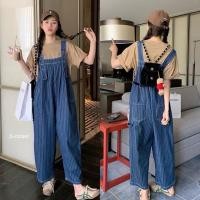 ราคา เอี๊ยมยีนส์ขายาวทรง oversize สายหัวอะไหล่ปรับความยาวได้ detail ผ้าลาย stripe ทรงสวย (29625414794)