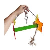 ราคา Classica ชิงช้า คอนลับเล็บ ชิงช้าสำหรับนกขนาดใหญ่ มาคอว์ เกรย์ กระตั้ว อิเล็คตัส ยาว27cm สูง69cm S304 คละสี (43404752529)