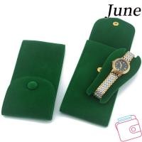 ราคา JUNEGOODS กระเป๋านาฬิกา, Flannelette Dust Protect Watch Box , Snap Portable Gift Packaging Men (26239494566)
